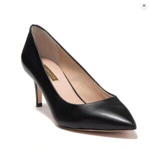 New NIB Louise et Cie Black Jordyna Classic Mid-Heel Pump Smooth Calf Leather 7